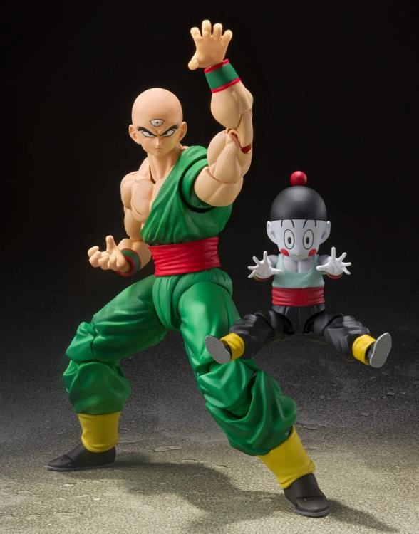 S.H. Figuarts Dragon Ball Z Tien and Chiaotzu Action Figure Limited Unit Shelving Decoration