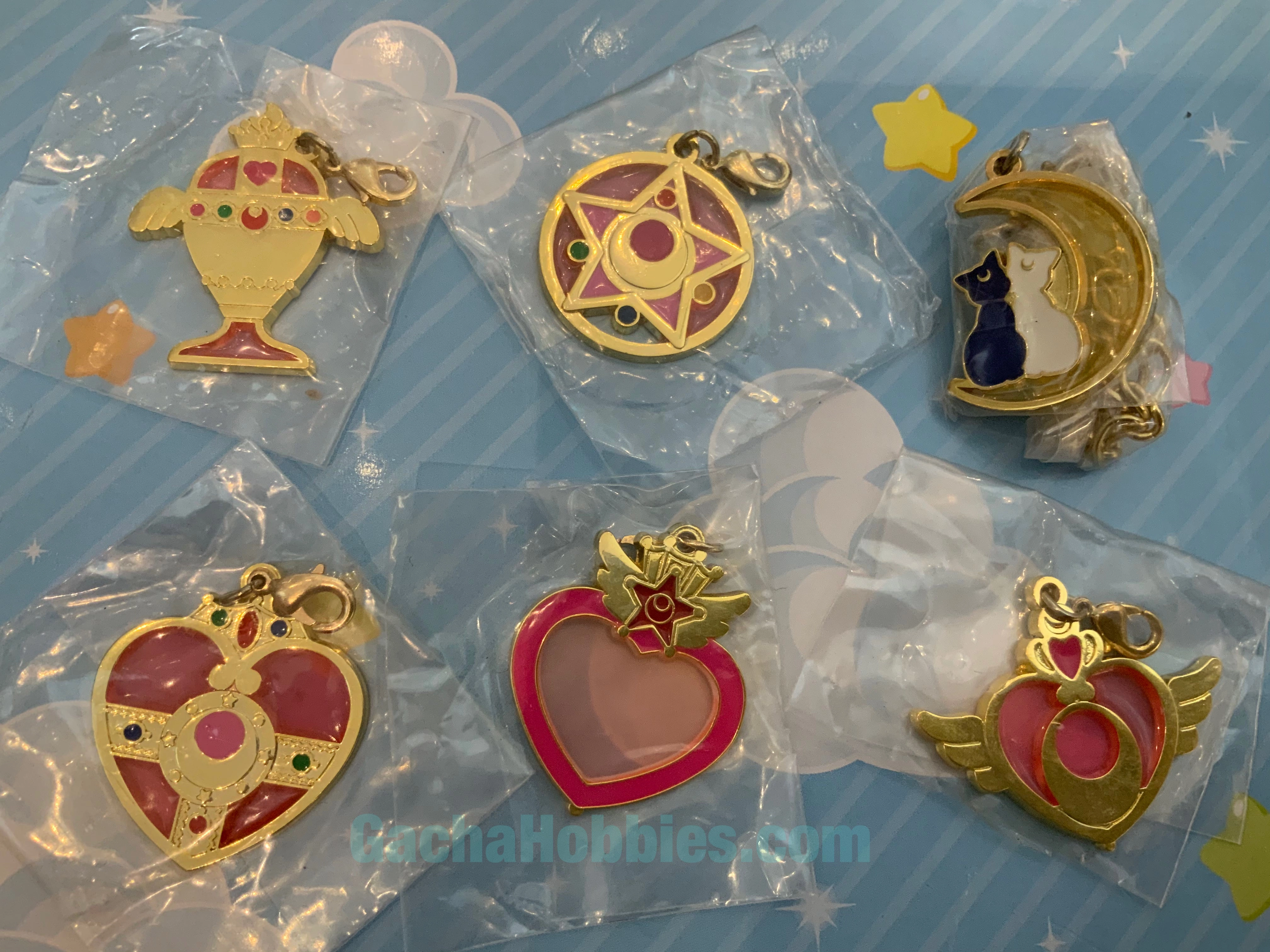 Competition Entry Sailor Moon Stained Charm Metal Keychain 6 Pieces Set (In-stock)