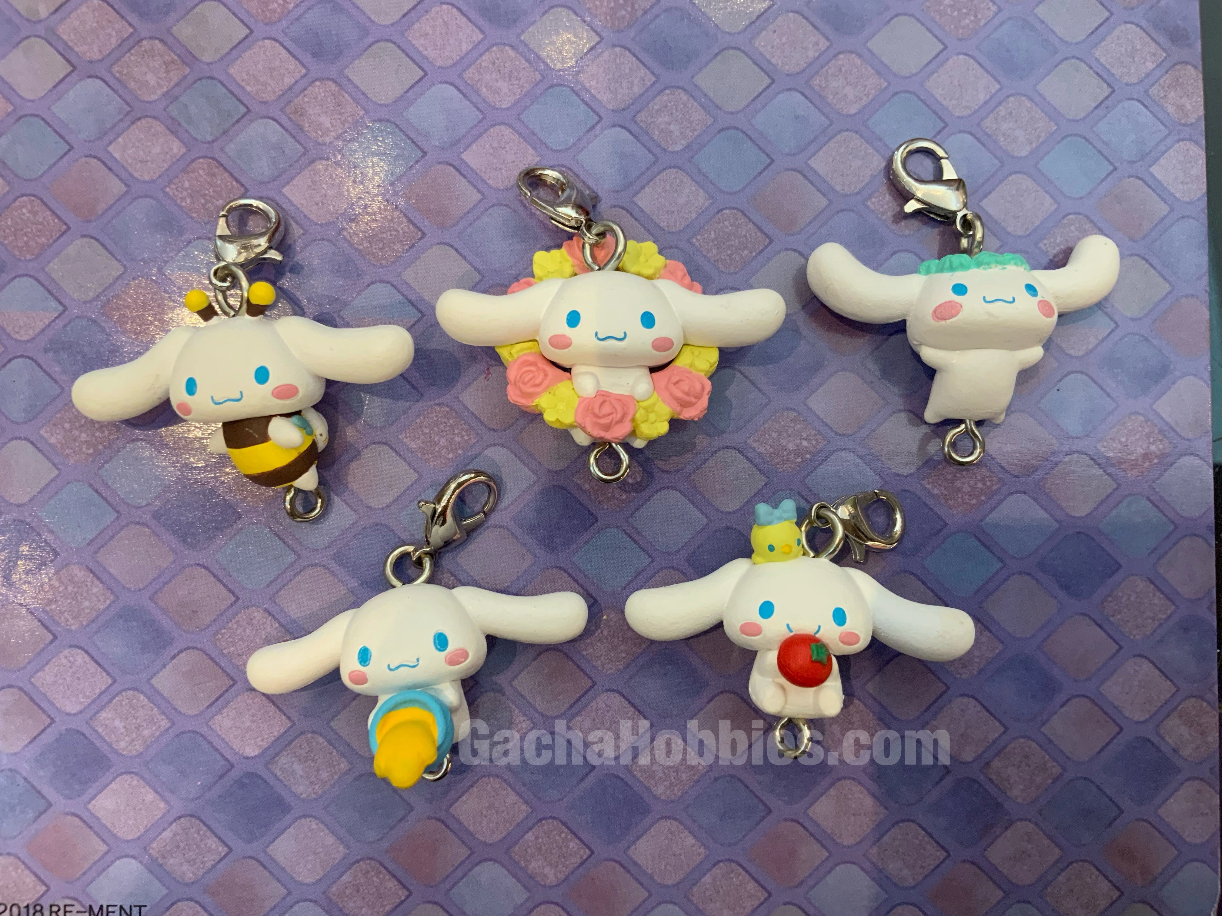 Sanrio Character Cinnamoroll Flower Series Keychain 5 Pieces Set (In-stock) Window Sill Entryway Accent