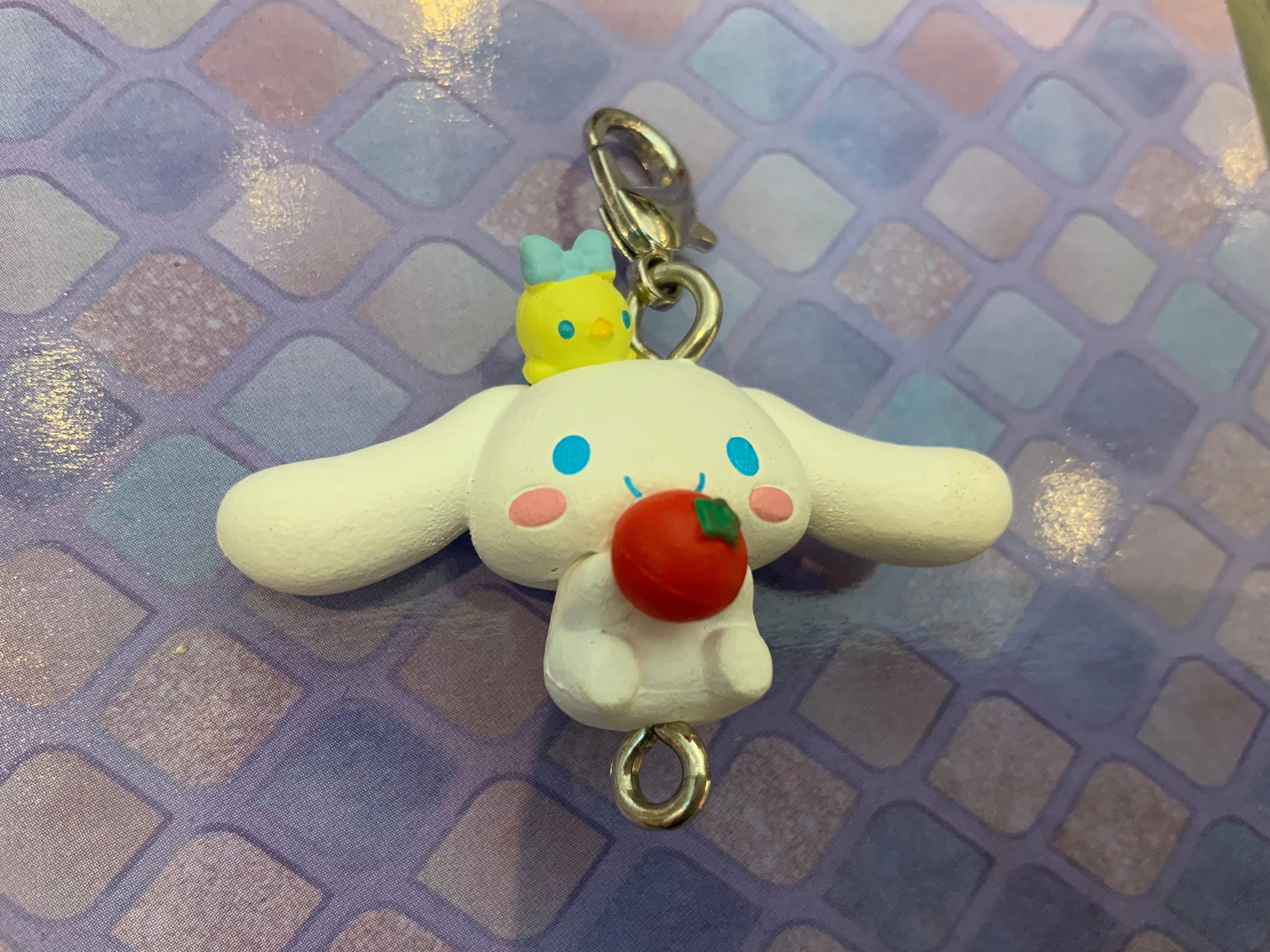 Character Model Electronic Toy Sanrio Character Cinnamoroll Flower Series Keychain 5 Pieces Set (In-stock)
