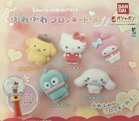 Art Collection Action Piece Sanrio Characters Chubby Standing Velvet Small Figure 5 Pieces Set (In-stock)