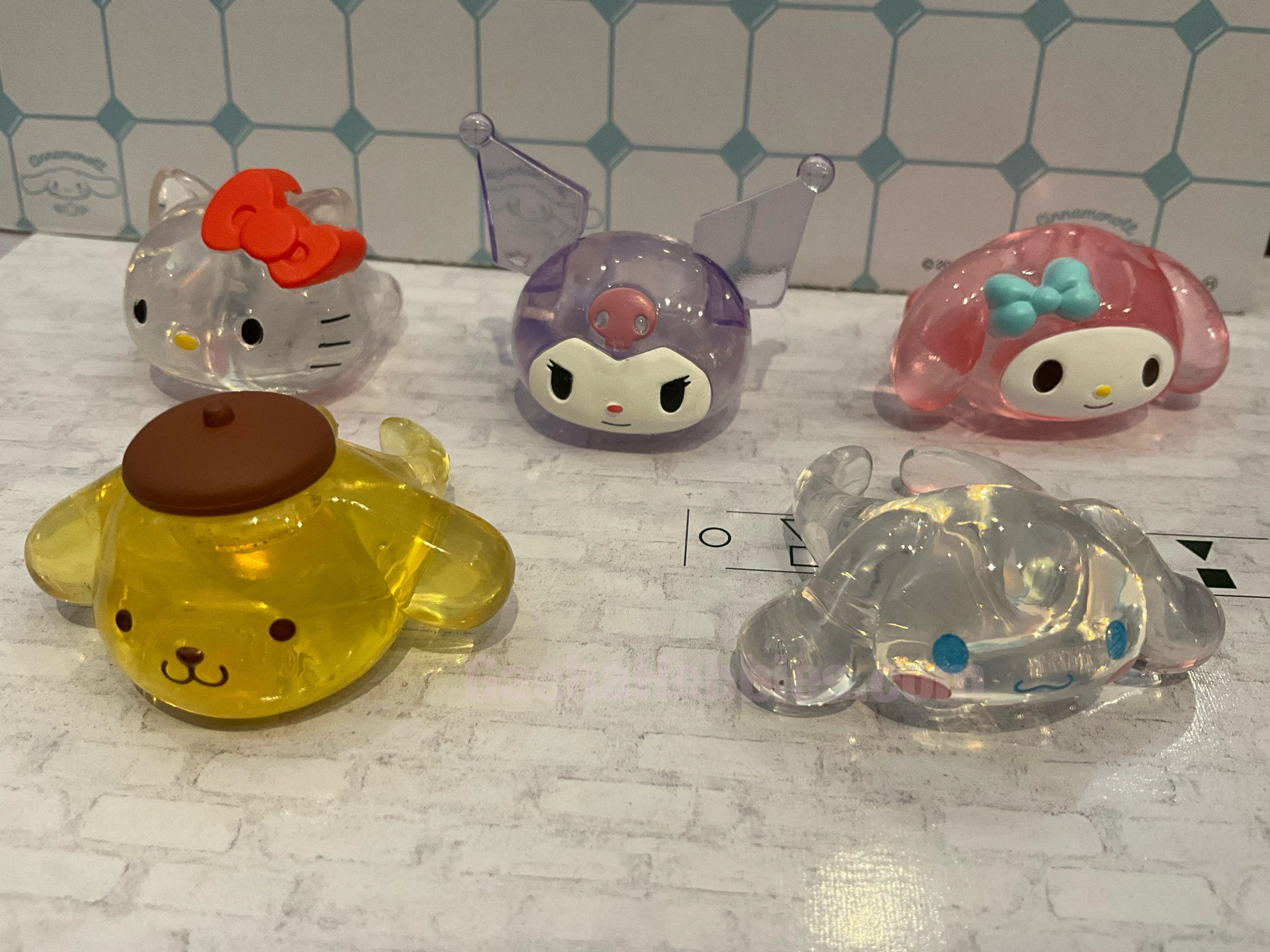 Sanrio Characters Half Clear Rings Vol.1 5 Pieces Set (In-stock) Immersive experience Movie Statue