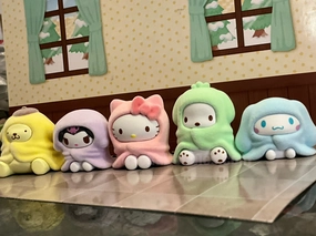 Polymer Clay Sanrio Characters with Blankets Small Figure 5 Pieces Set (In-stock)