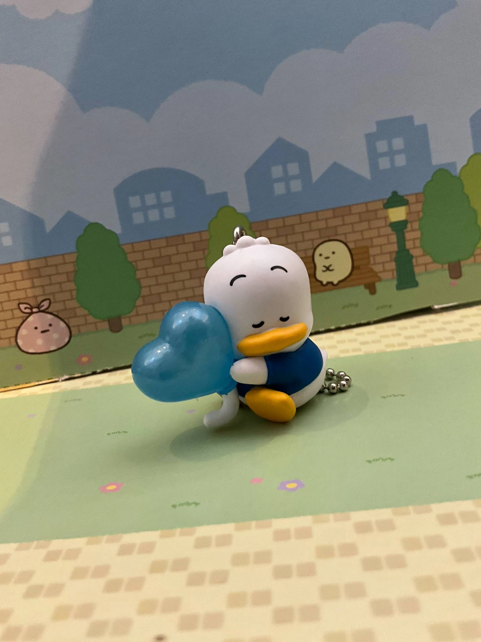 Sanrio Characters with Blue Balloons Small Figure Keychain 5 Pieces Set (In-stock) Character Statue