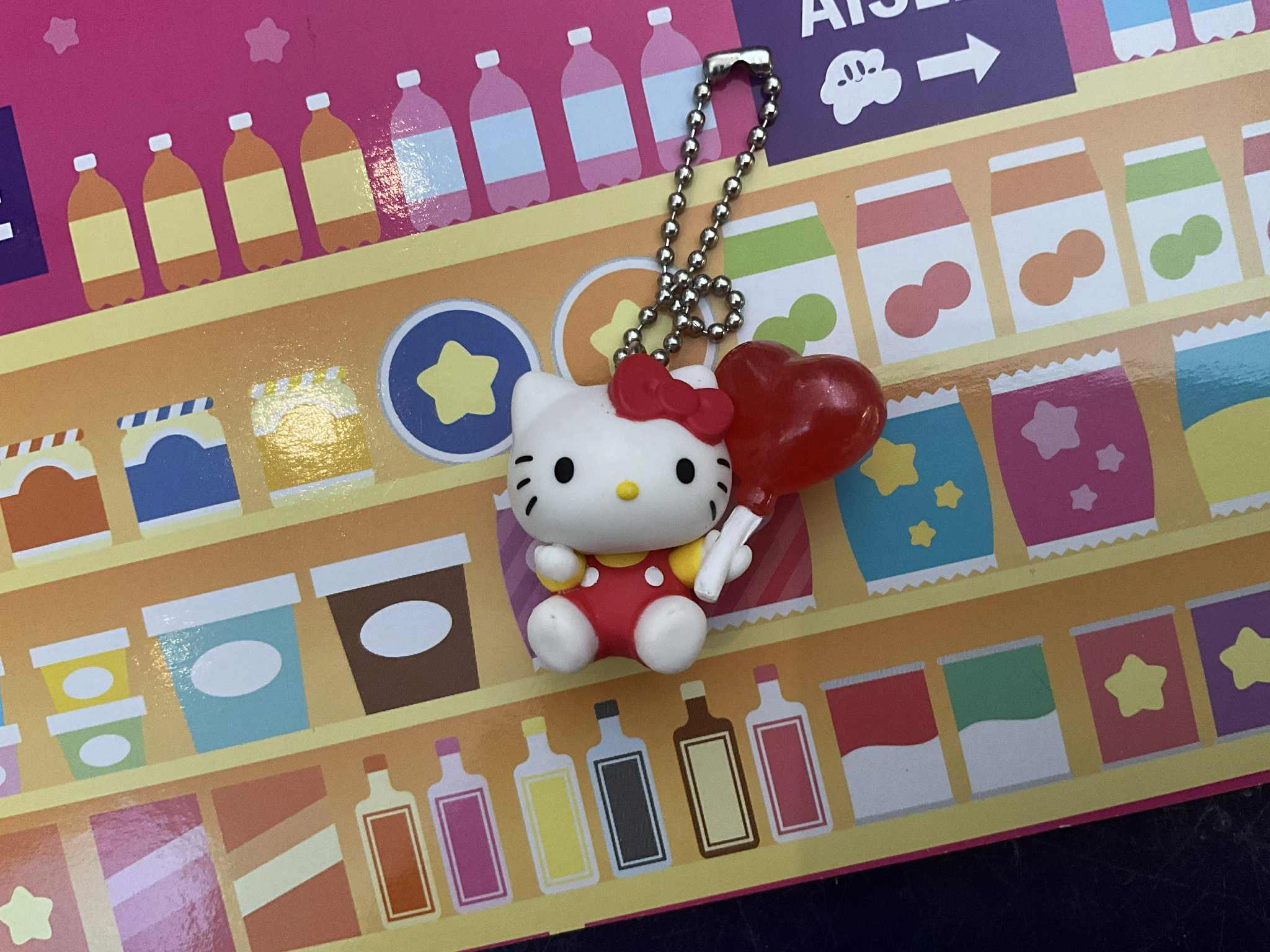 Sanrio Characters with Red Balloons Small Figure Keychain 5 Pieces Set (In-stock) Action Creation Market Trend