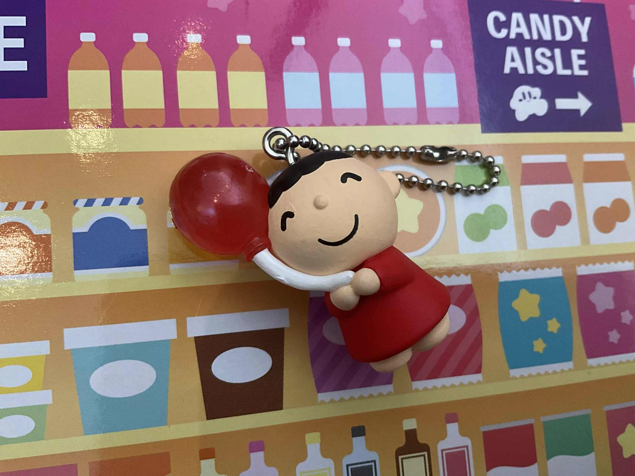 Sanrio Characters with Red Balloons Small Figure Keychain 5 Pieces Set (In-stock) PVC Display Action Goods