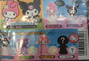 Media Attention Science Model Sanrio My Melody and Kurokmi Character Stamp 5 Pieces Set (In-stock)
