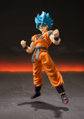 Archival Quality Premium Goods S.H. Figuarts Dragon Ball Super Saiyan God Super Saiyan Goku Blue Action Figure