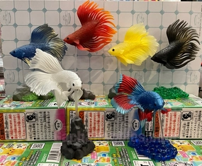 Miniature Object Art Figure Siamese Fighting Fish Small Figure 6 Pieces Set (In-stock)