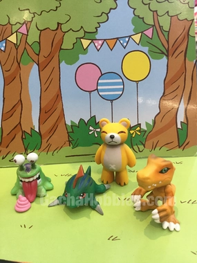 Educational Display Anime Item Digimon Monster Capsule Mascot Collection Mini Figure Vol.1 4 Pieces Set (In-stock)