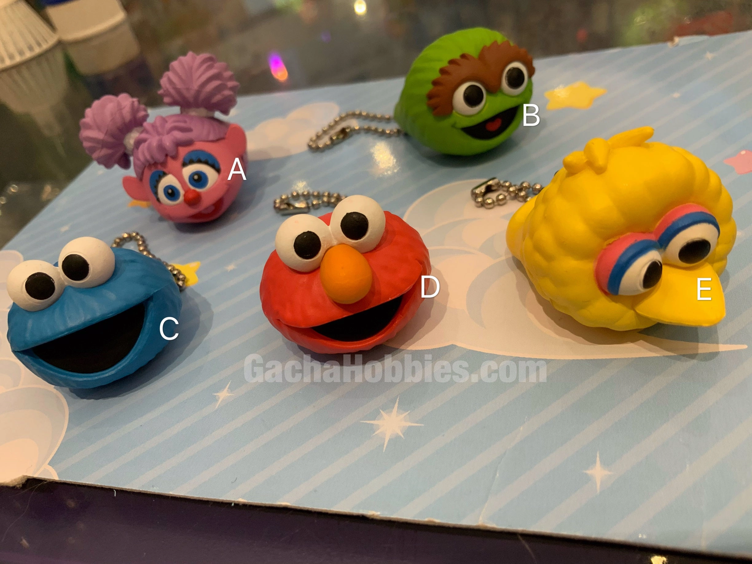 3D printed Limited Art Sesame Street Characters Ring Keychain 5 Pieces Set (In-stock)
