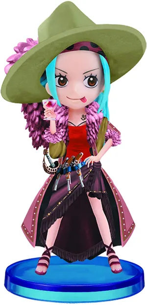 Action Toy Banpresto One Piece Bibi Mini World 2.5 inch Collectible Action Figure