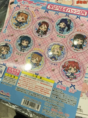 Love Live Sunshine Gashapon Pin Set (In Stock) Everyday Use Paleontology Model