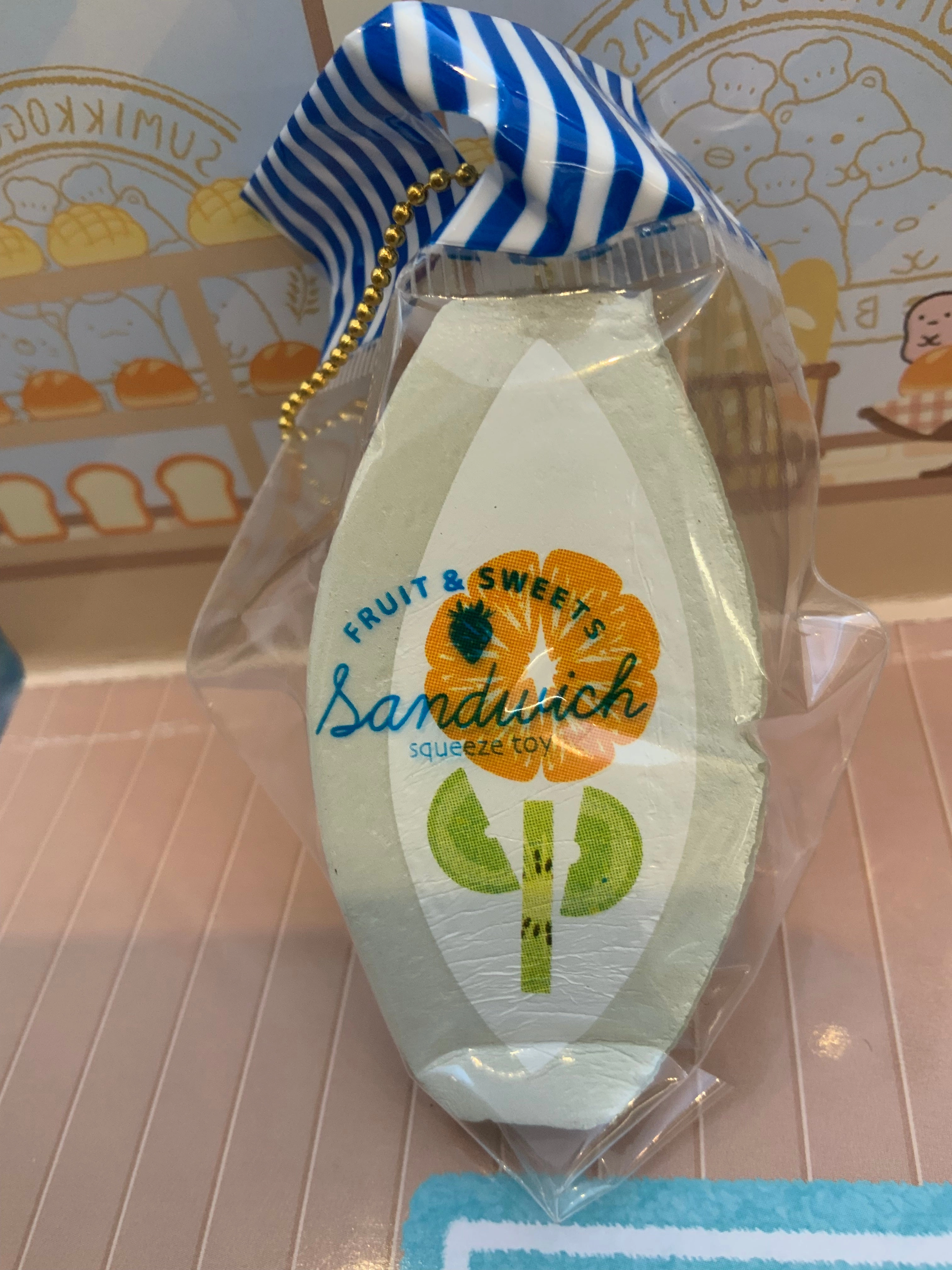 Squeeze Fruit Sandwich Squishy Keychain 6 Pieces Set (In-stock) Archeological Replica Sculpture Art