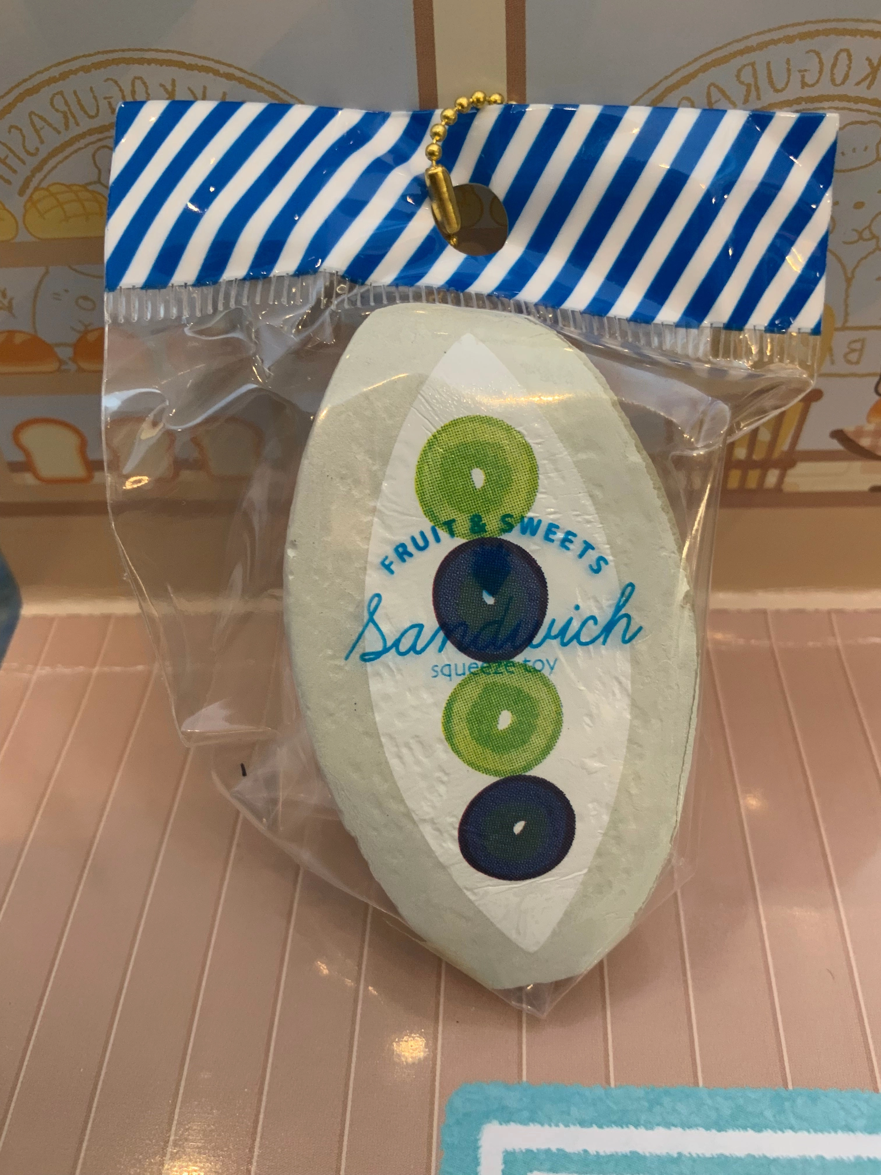 Squeeze Fruit Sandwich Squishy Keychain 6 Pieces Set (In-stock) Sports Player Mammal Figure