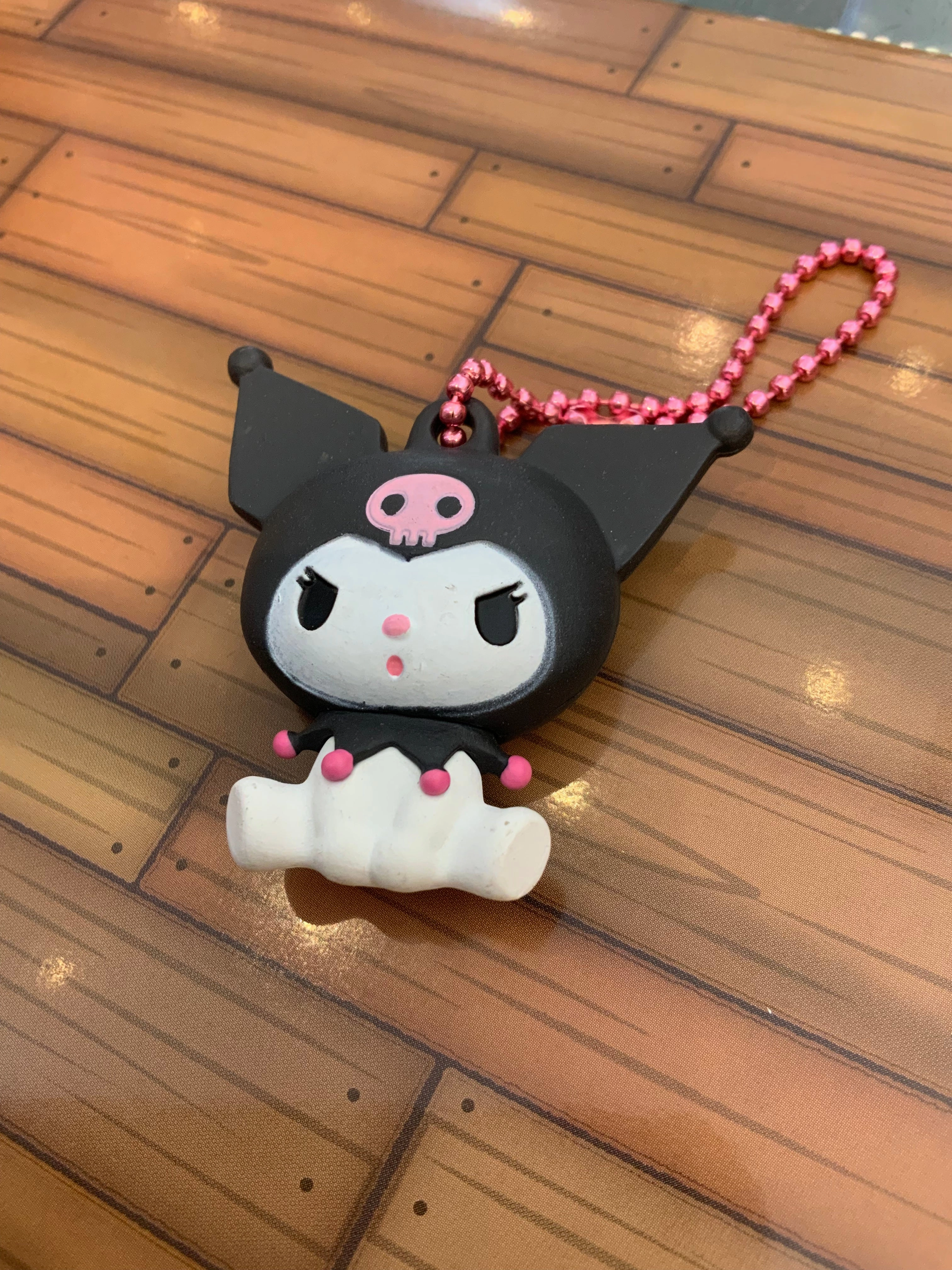 Gaming Peripheral Superhero Hobby Sanrio Characters Flat Mascot Team Pink Figure Keychain 6 Pieces Set (In-stock)