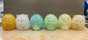 Japanese Anime Miniature Collectible Sumikko Gurashi and Firends Crystal Diamond Light Up Figure 6 Pieces Set (In-stock)