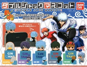 Game Room Loyal Customer Gintama Characters Double Jack Mascot Earplug Figures 5 Pieces Set (In-stock)