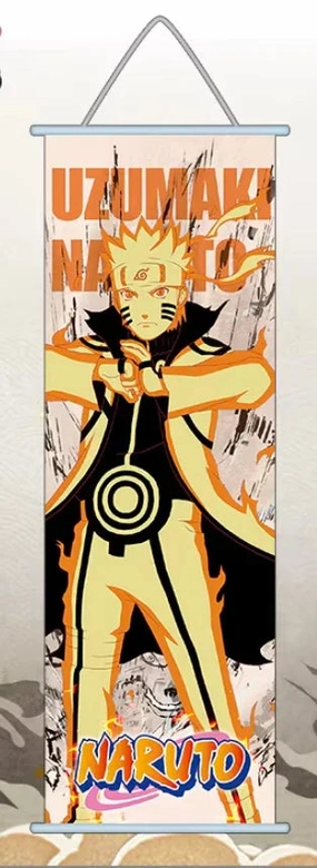 Wall Scroll | Naruto | Naruto Uzumaki - Kurama Chakra Mode Fantasy Hobby