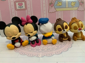 Disney Characters Mickey Mouse and Friends Sleeping on Shoulder Figure 5 Pieces Set (In-stock) Science Model Custom Arrangement