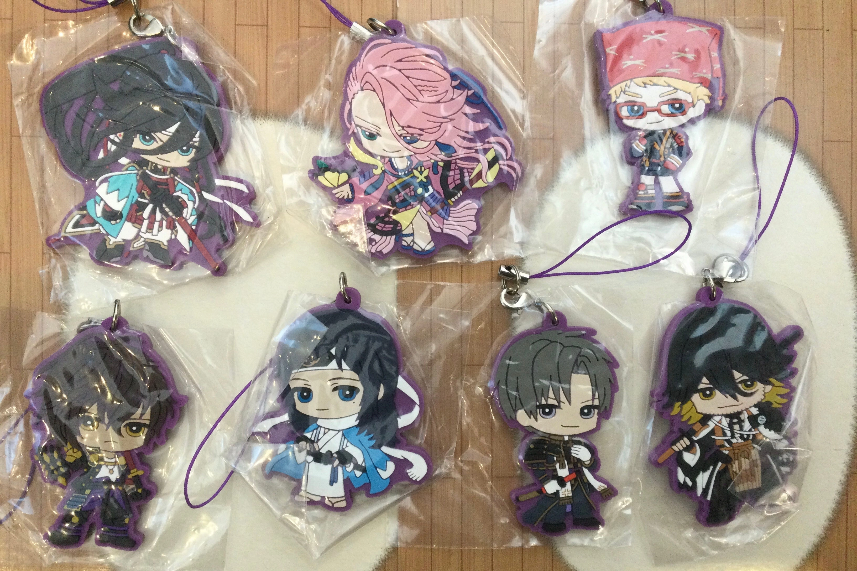 Entryway Accent Touken Ranbu Kiwame Rubber Character Keychain Vol.4 7 Pieces Set (In-stock)