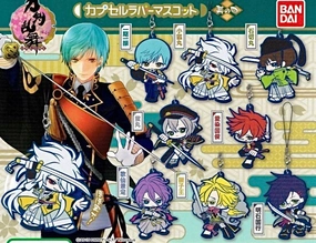 Metallic Finish Gaming Peripheral Touken Ranbu Rubber Character Keychain Vol.4 8 Pieces Set (In-stock)