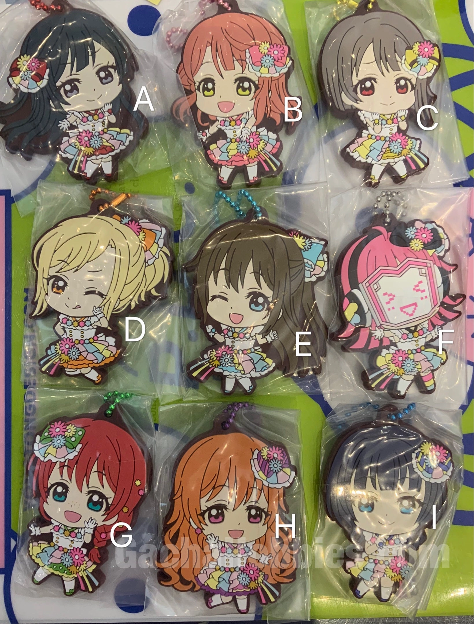 Love Live Perfect Dream Project Characters Rubber Keychain Vol.2 9 Pieces Set (In-stock) Handmade Sculpture