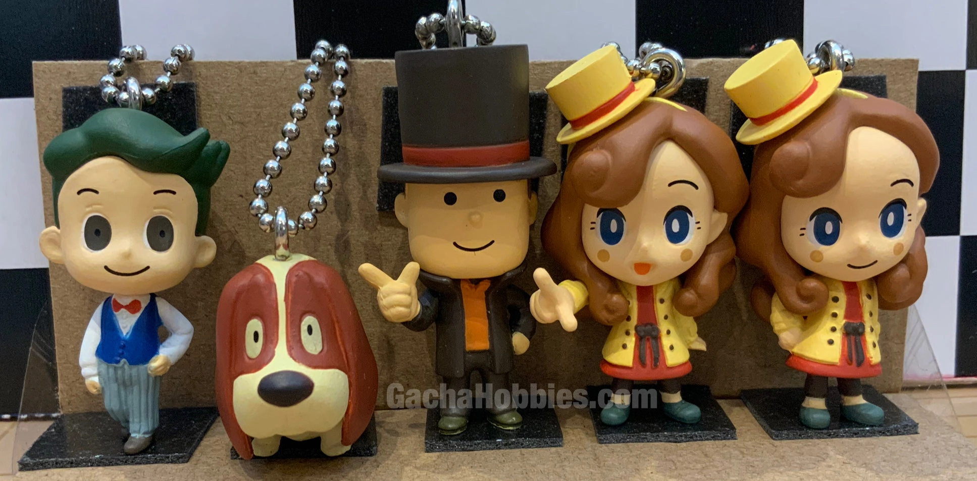 Layton's Mystery Journey Figure Keychain 5 Pieces Set (In-stock) Premium Sculpture Worldwide Delivery