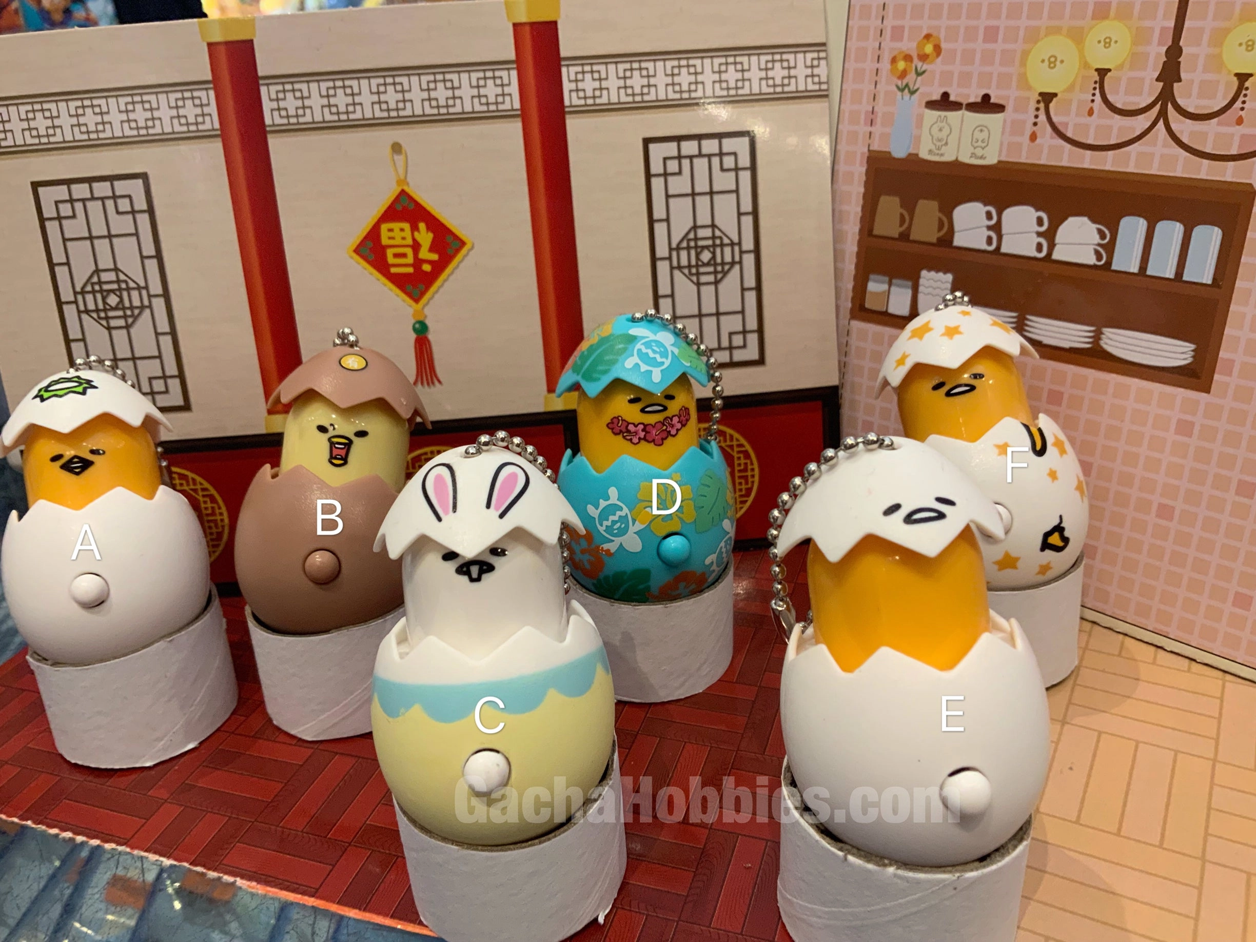 School Project Gudetama Pakatto Popup Egg Toy 6 Pieces Set (In-stock)