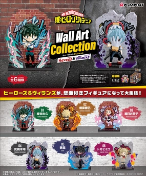 Plush Companion Re-Ment My Hero Academia DesQ Wall Art Collection Heroes and Villains Trading Figures Box Set of 6
