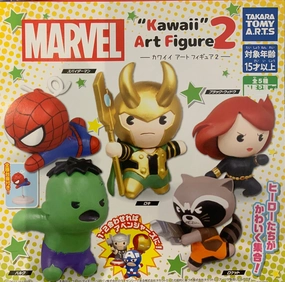 Character Hobby Rubber Toy Marvel Avengers ??Kawaii?? Art Figures Vol.2 5 Pieces Set (In-stock)