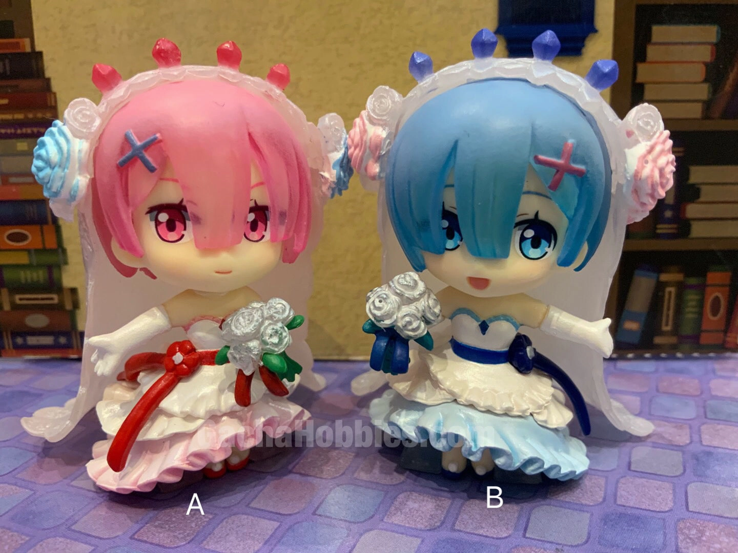 Premium item Chibi Statue Re: Zero Rem and Ram 2 Gashapon 14 Pieces Set (In-stock)