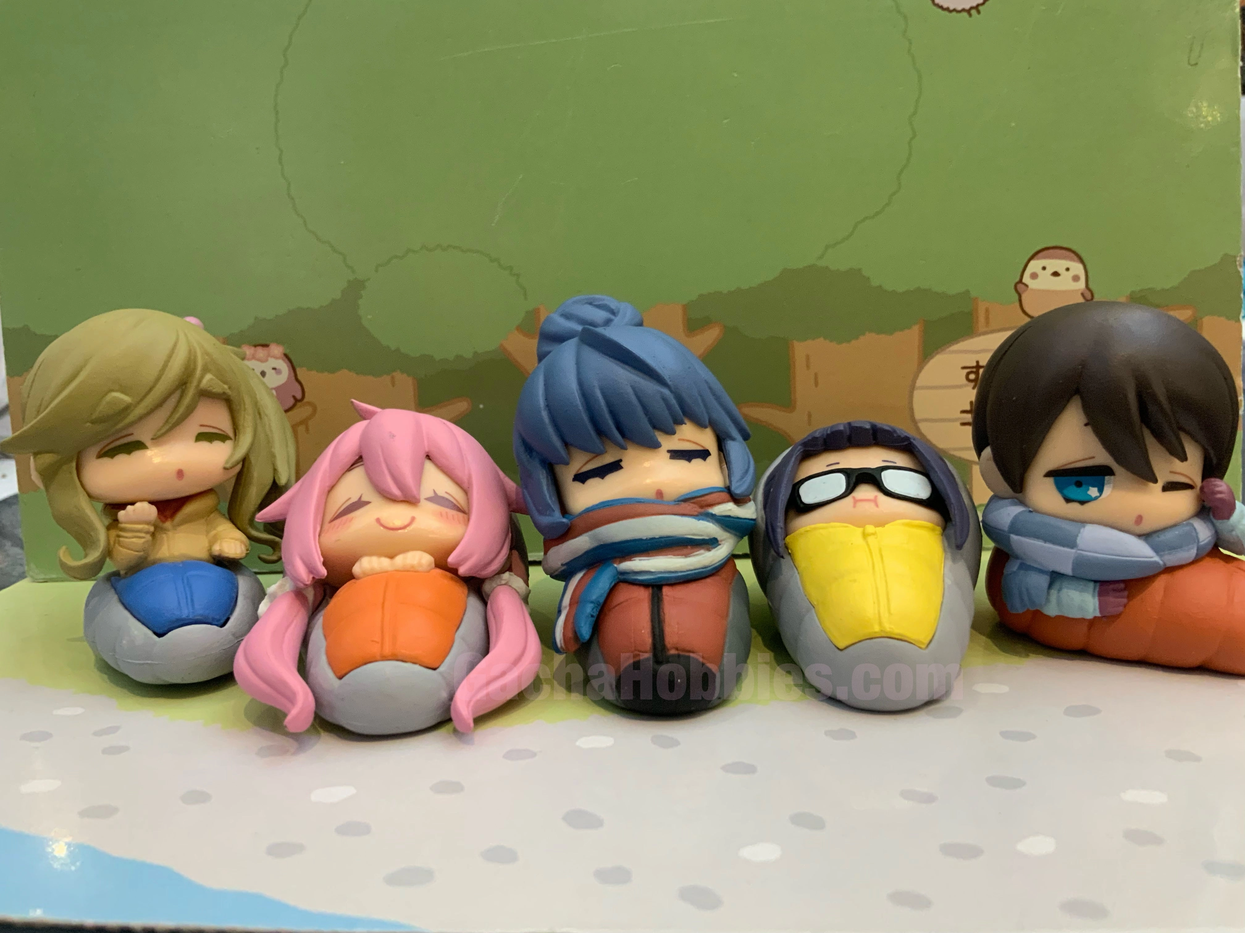 Chibi Item Yurucamp Laid-Back Camp Characters Sleeping Figure 5 Pieces Set (In-stock)